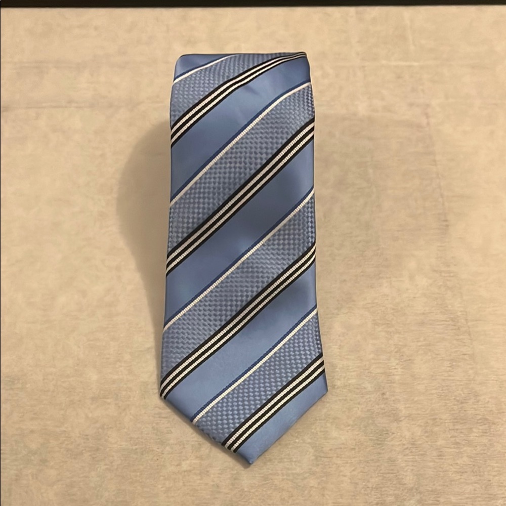 Elegant Blue Striped Tie